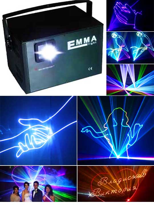 Лазерный проектор RGB 1500МВТ 3D